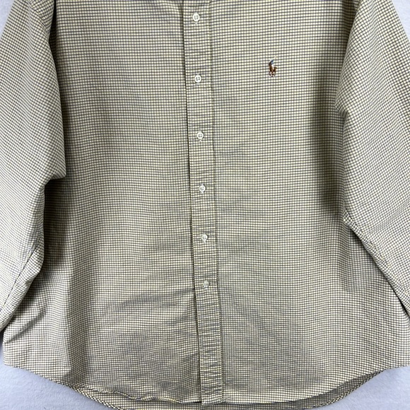 Ralph Lauren Blake Men’s Dress Shirt Sz XXL Yellow/ Blue/White 100% Cotton NWOT - Picture 4 of 8